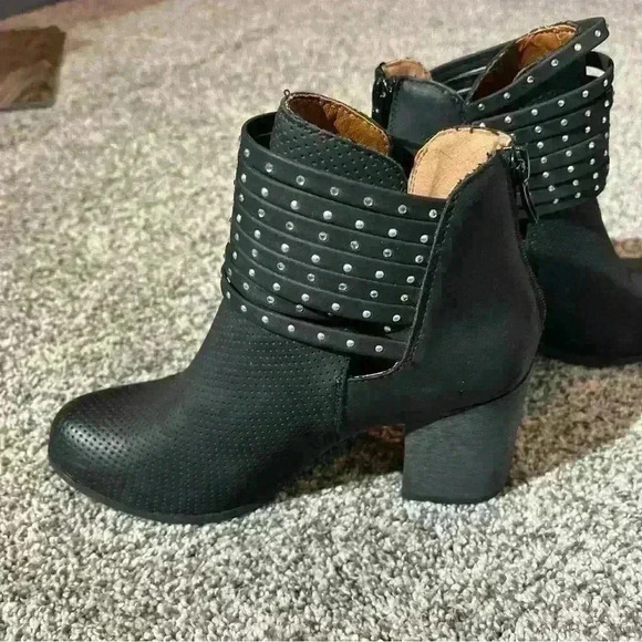 DOLCE by Mojo Moxy Womens ZR5L Almond Toe Ankle Boots & Booties, Black, Size 6 - Picture 6 of 11